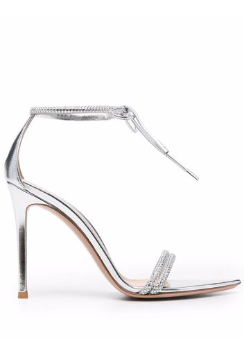 Gianvito Rossi ankle tie-fastening sandals - Argento