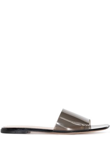 Gianvito Rossi transparent upper flat sandals - Nero