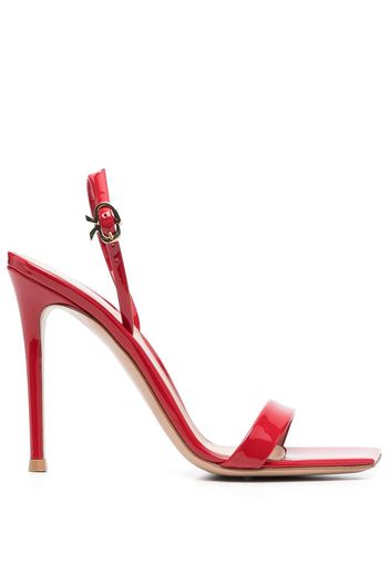 Gianvito Rossi Ribbon strap-detail open-toe sandals - Rosso