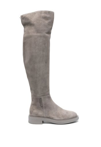 Gianvito Rossi Lexington over-the-knee suede boots - Grigio