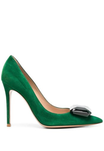 Gianvito Rossi Jaipur maxi-gemstone pumps - Verde