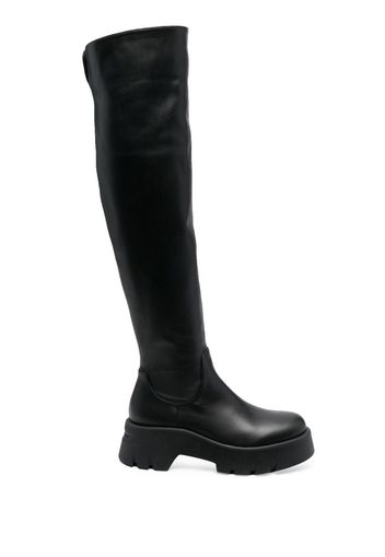 Gianvito Rossi knee-length platform boots - Nero