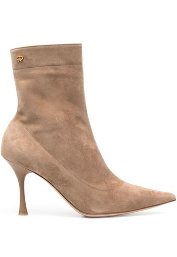 Gianvito Rossi Stivaletti Dunn 85mm - Marrone