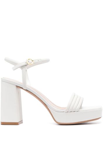 Gianvito Rossi Lena leather platform sandals - Bianco