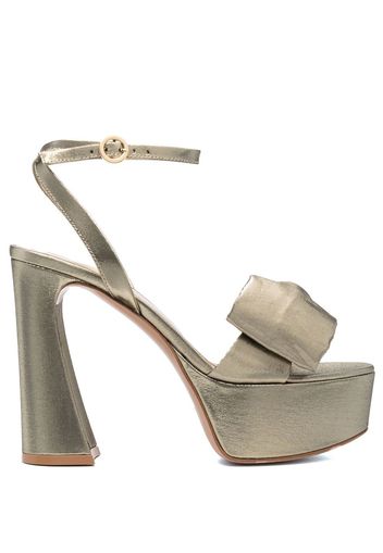 Gianvito Rossi bow-detail 120mm sandals - Oro