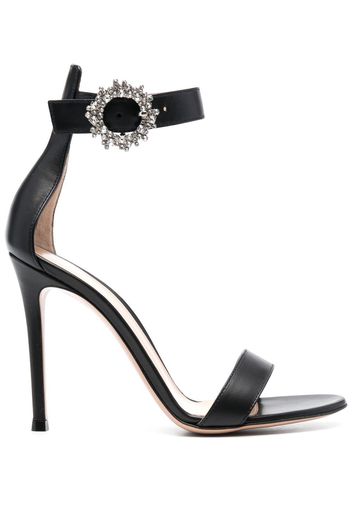 Gianvito Rossi 110mm embellished-buckle sandals - Nero