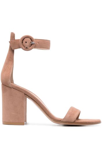 Gianvito Rossi 90mm open-toe suede sandals - Toni neutri