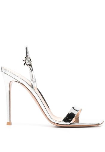 Gianvito Rossi Sandali Ribbon con tacco a stiletto 105mm - Grigio