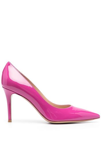 Gianvito Rossi 85mm patent heeled pumps - Rosa