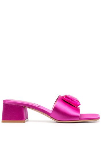 Gianvito Rossi Jaipur 50mm embellished satin mules - Rosa