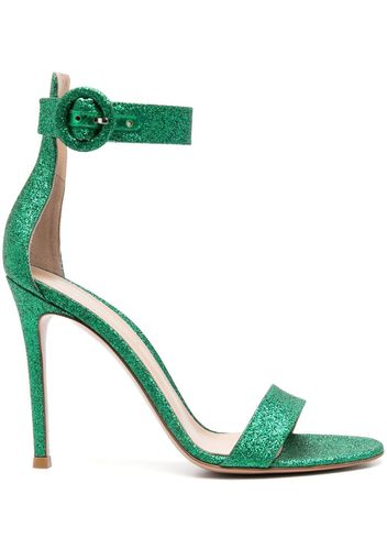 Gianvito Rossi Portofino 105mm glitter sandals - Verde
