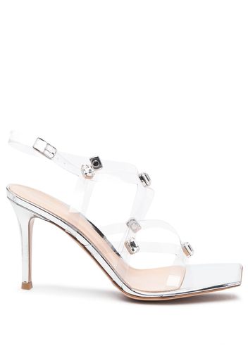 Gianvito Rossi Crystal Fever 85mm sandals - Argento