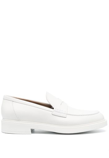 Gianvito Rossi leather penny loafers - Bianco