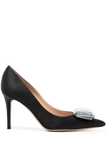 Gianvito Rossi Pumps con decorazione di cristalli 90mm - Nero