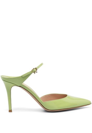 Gianvito Rossi 85mm patent leather mules - Verde