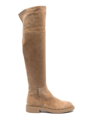 Gianvito Rossi Lexington over-the-knee suede boots - Marrone