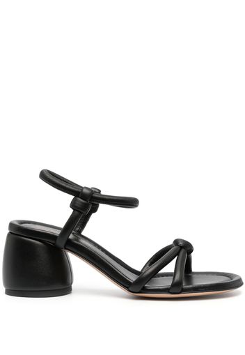 Gianvito Rossi knot-strap 70mm leather sandals - Nero