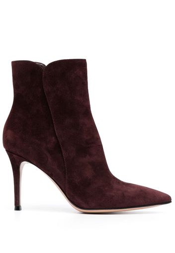 Gianvito Rossi Levy 85mm suede boots - Rosso