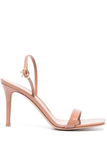 Gianvito Rossi Ribbon Stiletto 85mm leather sandals - Marrone