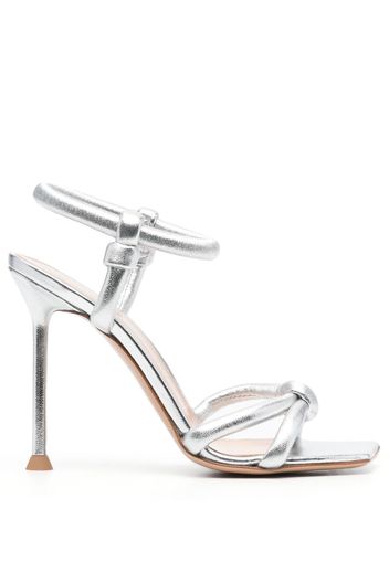 Gianvito Rossi Juno 110mm metallic sandals - Grigio