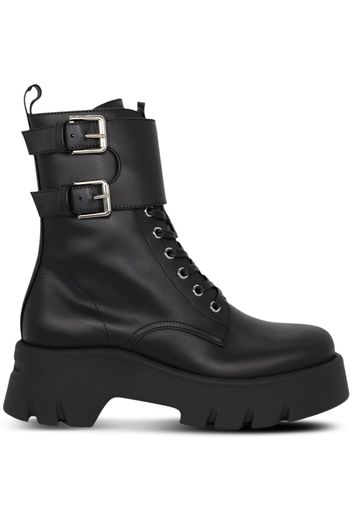 Gianvito Rossi Marloe leather combat boots - Nero