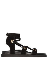 Gianvito Rossi Ibiza flat suede sandals - Nero