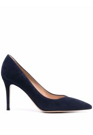 Gianvito Rossi pointed 90mm heeled suede pumps - Blu