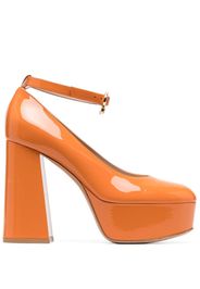 Gianvito Rossi high-shine finish 120mm pumps - Arancione