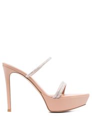 Gianvito Rossi platform crystal-strap sandals - Toni neutri