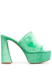 Gianvito Rossi Holly 70mm chenille mules - Verde