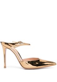 Gianvito Rossi 120mm metallic patent mules - Giallo