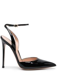 Gianvito Rossi 130mm patent pointed sandals - Nero