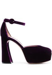 Gianvito Rossi 120mm velvet platform sandals - Viola