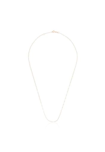 18K rose gold white beaded necklace