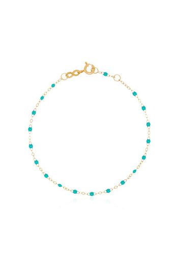 18kt yellow gold turquoise bead bracelet