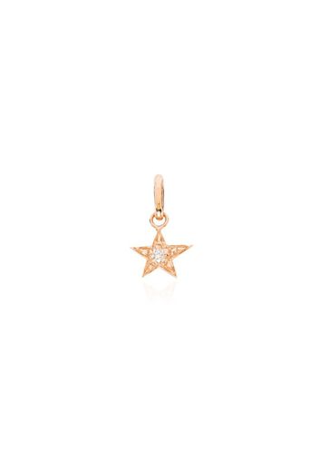 18kt rose gold and diamond star charm