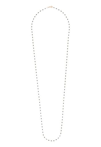 18kt rose gold 86cm beaded necklace