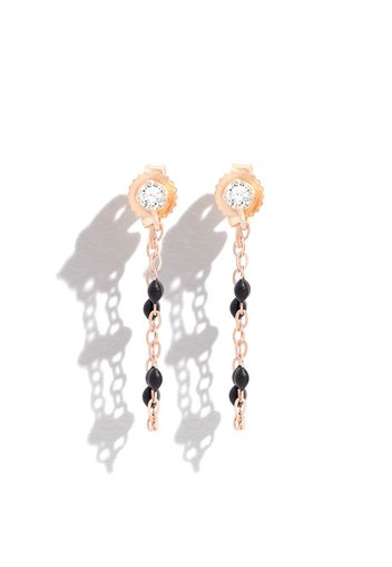 Gigi Clozeau 18kt rose gold Supreme beaded diamond earrings - Rosa