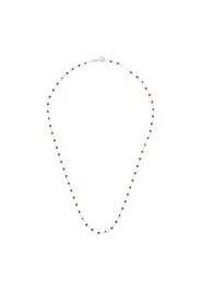 18K rose gold red beaded necklace