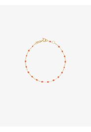 18K yellow gold and orange beaded bracelet