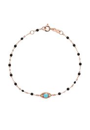 Gigi Clozeau 18kt yellow gold Evil Eye turquoise and diamond bracelet - Nero