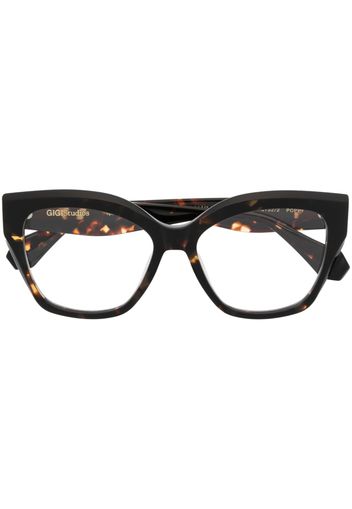 GIGI STUDIOS Occhiali cat-eye Poppy - Marrone