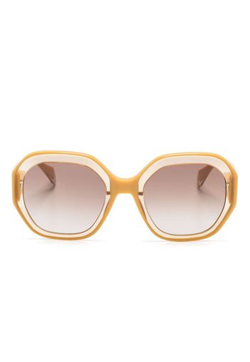 GIGI STUDIOS Bright geometric-frame sunglasses - Giallo