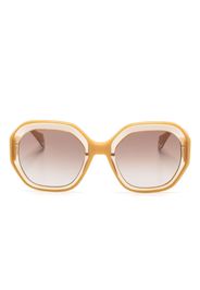 GIGI STUDIOS Bright geometric-frame sunglasses - Giallo