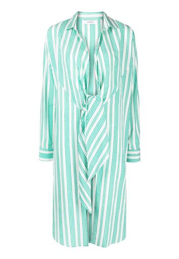 Gimaguas striped cotton shirt dress - Verde