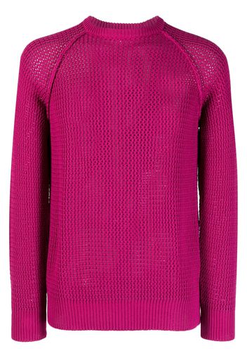 Gimaguas long-raglan-sleeve open-knit jumper - Rosa