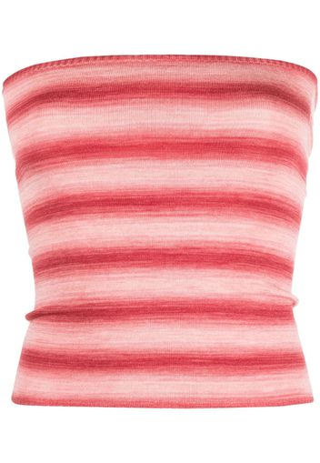 Gimaguas strapless striped knit top - Rosso