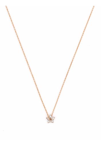 GINETTE NY 18kt rose gold Mini Milky Way Open Star diamond necklace - Oro