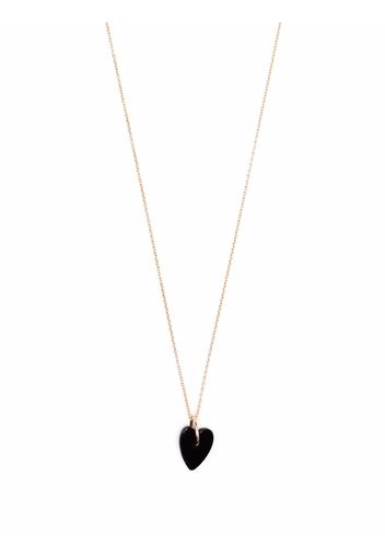 GINETTE NY 18kt yellow gold Angèle Mini Onyx Heart necklace - Oro