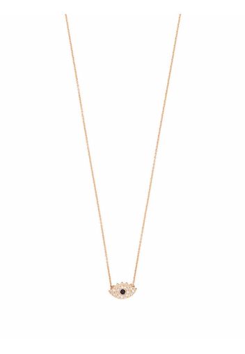 GINETTE NY 18kt rose gold Mini Ajna sapphire and diamond necklace - Oro